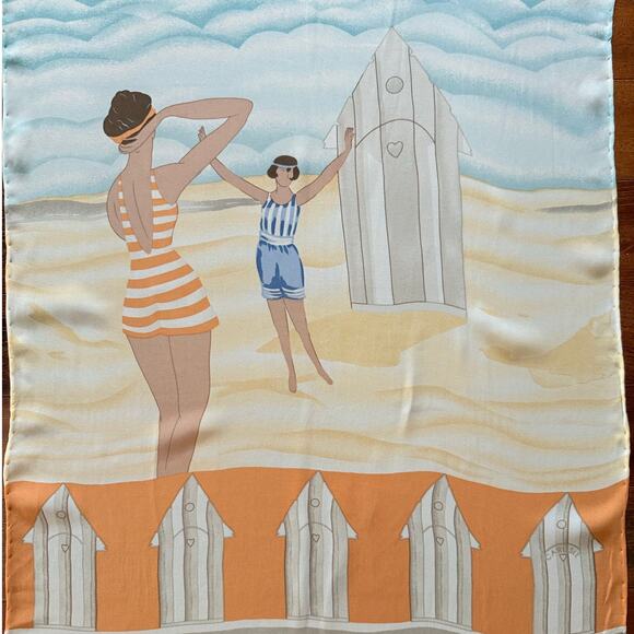 VTG Carlisle Silk Chiffon Scarf Vintage Fashion Beach Bathers Handbag Hairband - Picture 3 of 8